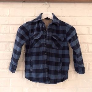 Gap Kids Flannel/Sherpa Plaid Shirt Jacket